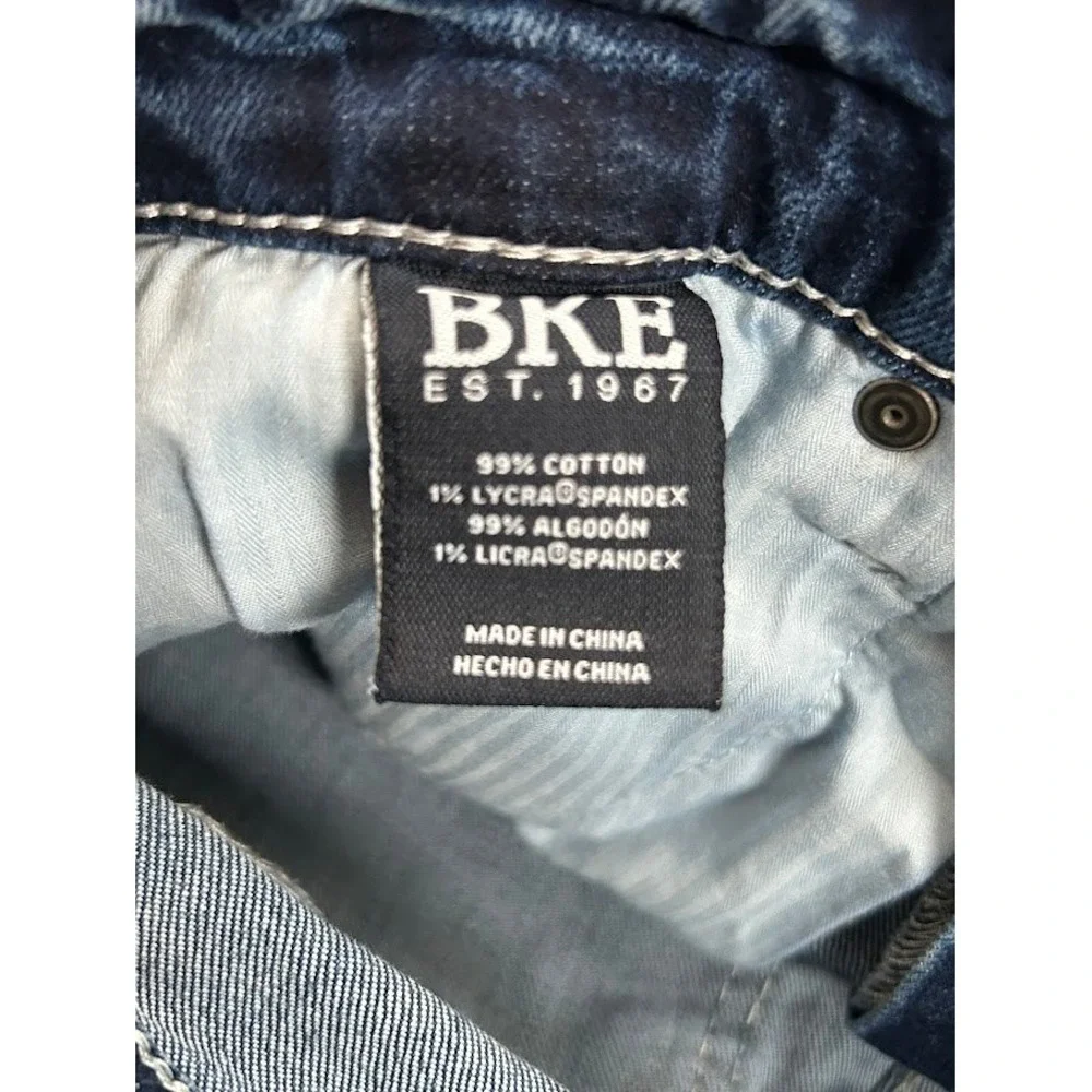 Buckle BKE Jake Straight Leg Acid Wash Distressed Blue Denim‎ Jeans 29x30 Mens